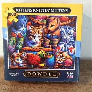 Dowdle Puzzles Kittens Knittin' Mittens Jigsaw 1000 Pieces Cats